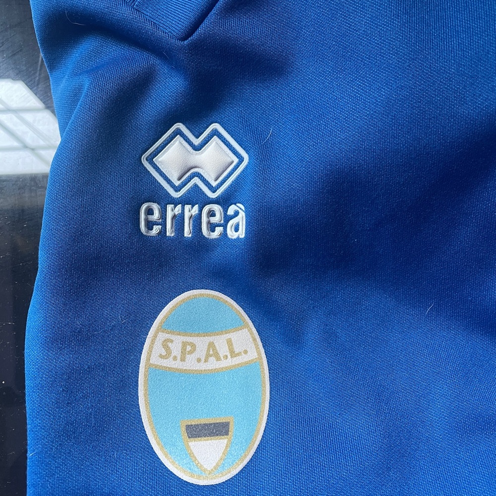 Vintage Men’s Italian Errea Blue SPAL soccer Jersey